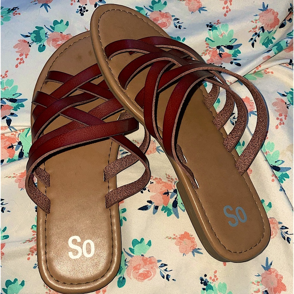 SO brown strap/leather sandals